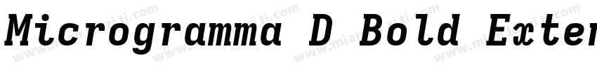 Microgramma D Bold Extended字体转换